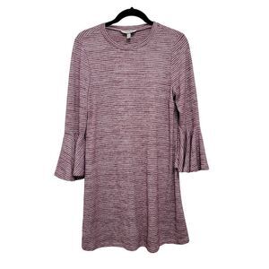 Dramatic Sleeve Purple Striped Dress by Speechless
